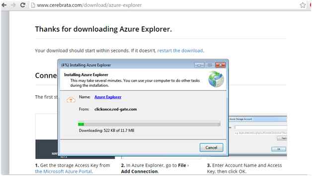 setup file for Azure Explorer